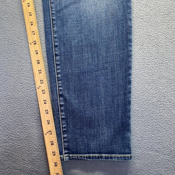 Seven 7 Womens Size 20 Dark Wash Stretch Embroidered Pockets Denim,Straight - Picture 6 of 16